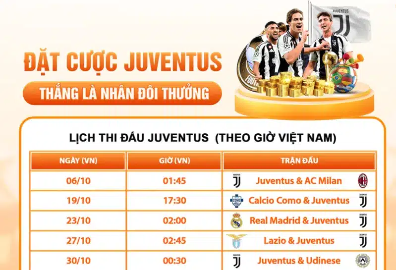 AU88 Tiếp Lửa Cho Juventus – Cược Thắng Nhân Đôi, Rinh Thưởng Cực Lớn! 2 Chương trình khuyến mãi AU88 tiếp lửa cho Juventus